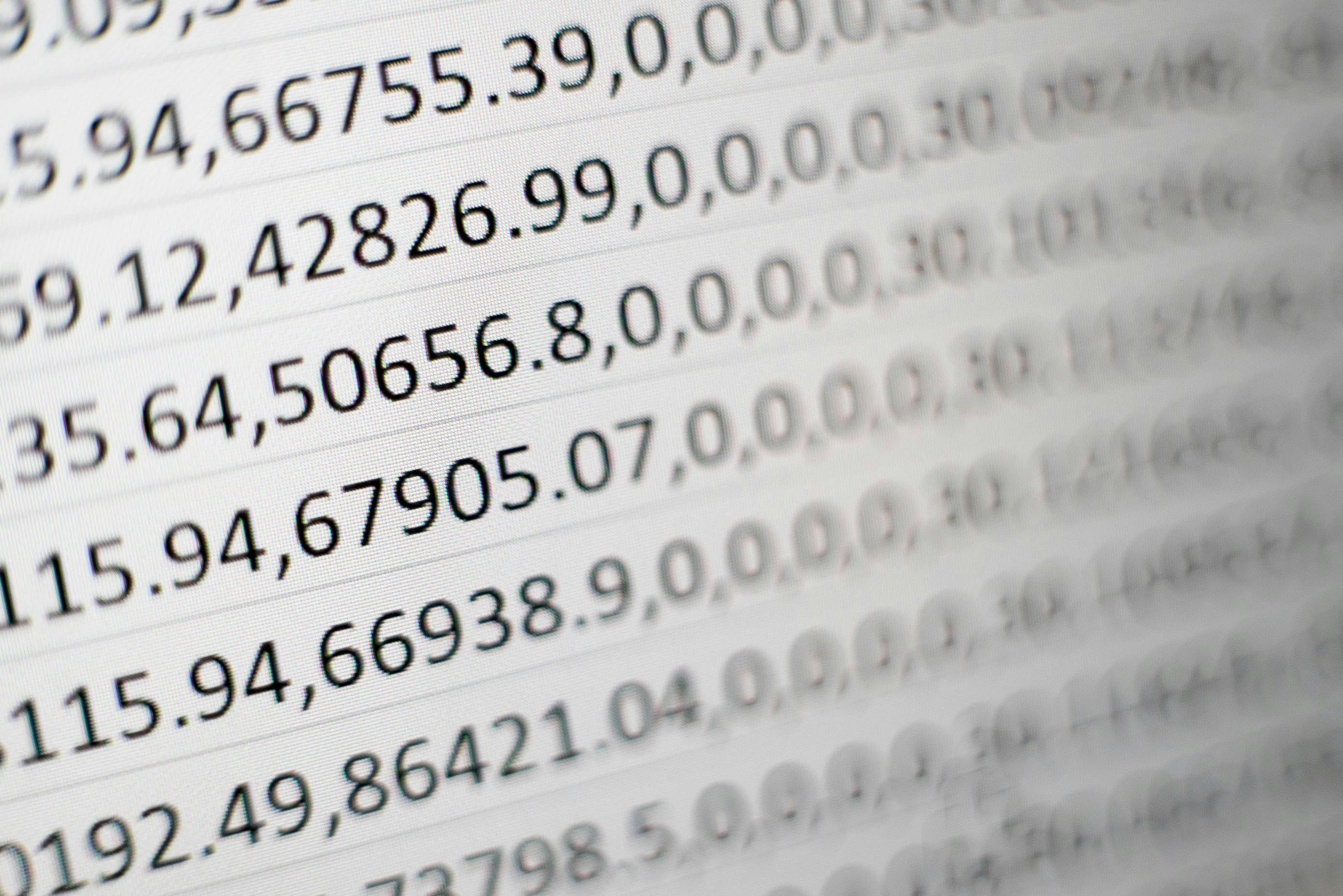 Leaked data rows
